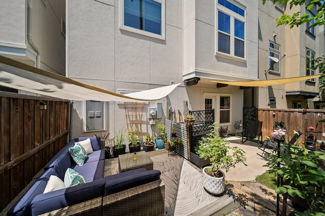 1844 Stevens Bluff Ln, Dallas, TX 75208 - wooden deck featuring an outdoor hangout area and a patio area