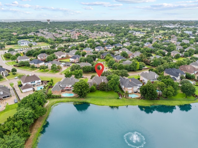 205 Lovegrass Ln, Southlake, TX 76092 - aerial perspective of suburban area with a nearby body of water