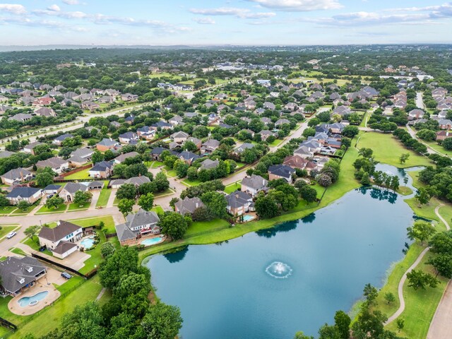 205 Lovegrass Ln, Southlake, TX 76092 - aerial perspective of suburban area with a nearby body of water
