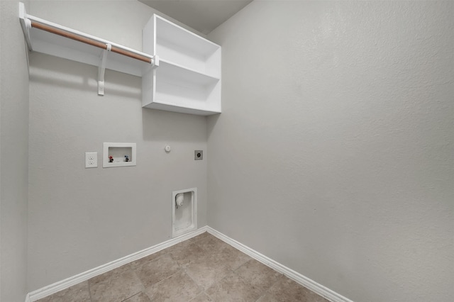 1209 Evers Dr, Mckinney, TX 75071 - laundry area featuring gas dryer hookup, electric dryer hookup, baseboards, and washer hookup