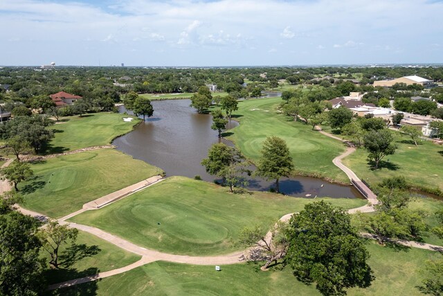 99 Glen Abbey St, Abilene, TX 79606 - aerial view of property's location with a large body of water, a golf club, and a tree filled landscape