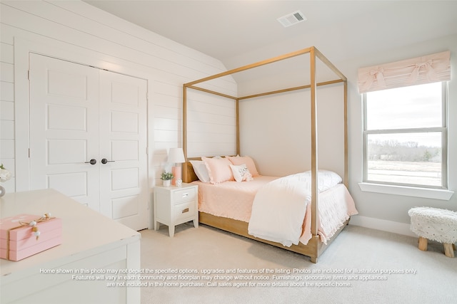 4809 Nomad Dr, Midlothian, TX 76065 - bedroom featuring light carpet and a closet