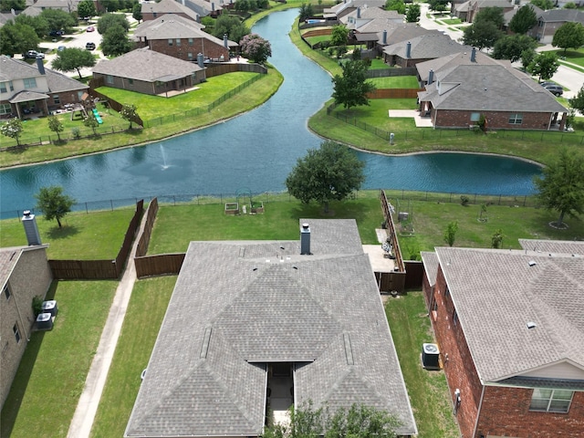 990 Lancashire Ln, Prosper, TX 75078 - aerial perspective of suburban area featuring a large body of water