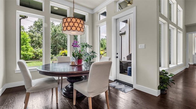 8162 Edgefield Ct, Frisco, TX 75035 - dining room featuring dark wood-style floors