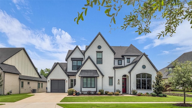 8162 Edgefield Ct, Frisco, TX 75035 - view of front of property with a front lawn, driveway, a garage, and roof with shingles