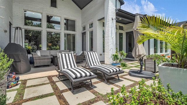 8162 Edgefield Ct, Frisco, TX 75035 - view of patio / terrace featuring outdoor lounge area and area for grilling