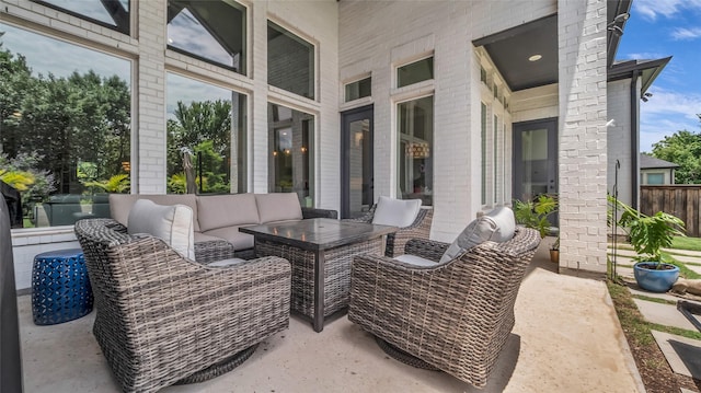 8162 Edgefield Ct, Frisco, TX 75035 - view of patio / terrace featuring an outdoor hangout area