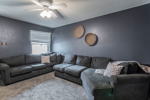 1001 N Ector Dr, Euless, TX 76039 - carpeted living area with a ceiling fan