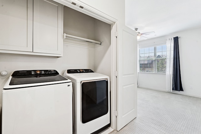 4682 Rhett Ln Unit A, Carrollton, TX 75010 - laundry room featuring cabinet space, independent washer and dryer, light carpet, and baseboards