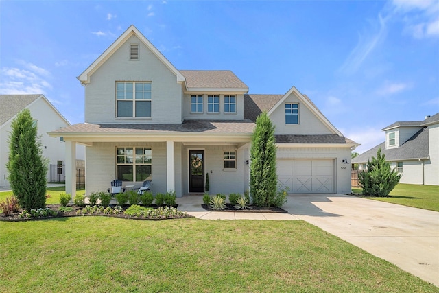 506 Prairie Run, Aledo, TX 76008 - view of front of home featuring driveway, brick siding, and covered porch