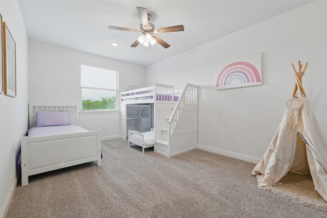 506 Prairie Run, Aledo, TX 76008 - bedroom featuring carpet floors, baseboards, and a ceiling fan