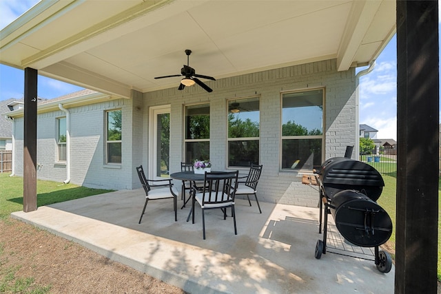 506 Prairie Run, Aledo, TX 76008 - view of patio / terrace featuring ceiling fan and outdoor dining space