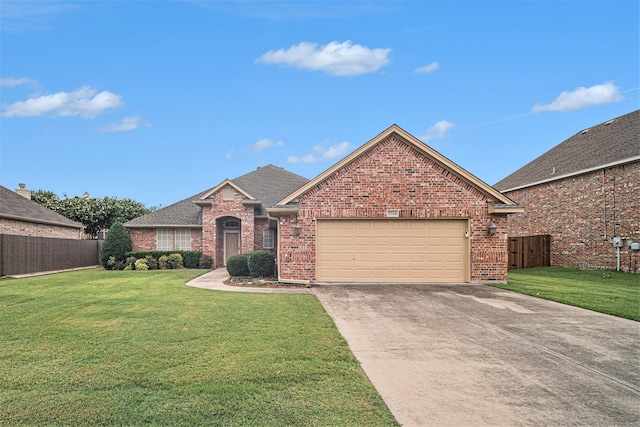 5516 La Bandera Trl, Benbrook, TX 76126 - view of front of home featuring brick siding, a garage, driveway, and a shingled roof