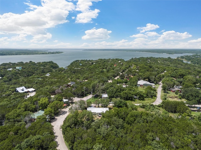 102 Creek Dr, Whitney, TX 76692 - aerial view of a heavily wooded area and a large body of water