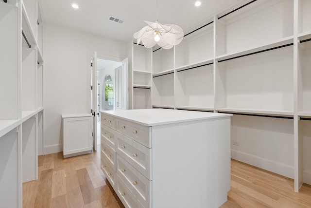1801 Loving Ave, Dallas, TX 75214 - walk in closet with light wood-style floors