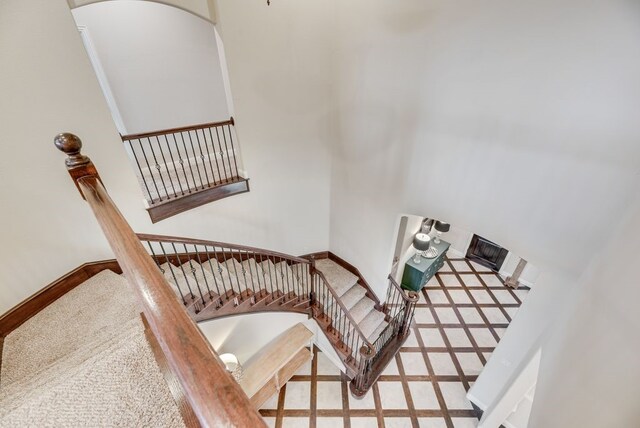 901 Jessica Ln, Prosper, TX 75078 - stairway with arched walkways