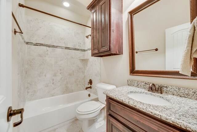901 Jessica Ln, Prosper, TX 75078 - full bathroom featuring toilet,  shower combination, and vanity