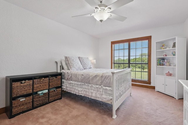1189 W Jeter Rd, Bartonville, TX 76226 - bedroom with light colored carpet and a ceiling fan
