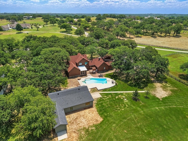 1189 W Jeter Rd, Bartonville, TX 76226 - aerial view of a pool area and a tree filled landscape