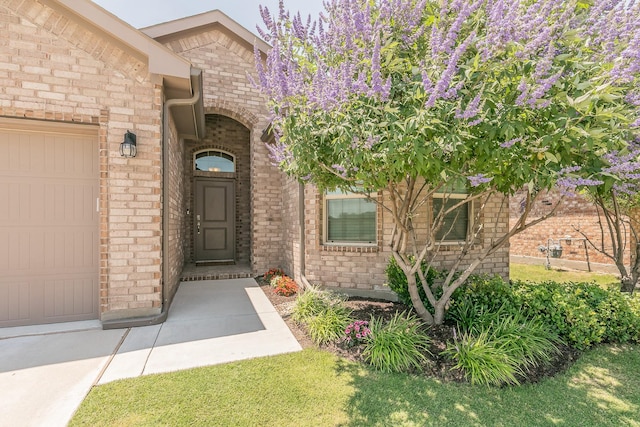 812 Holler Loop, Fort Worth, TX 76247 - view of exterior entry with brick siding and a garage
