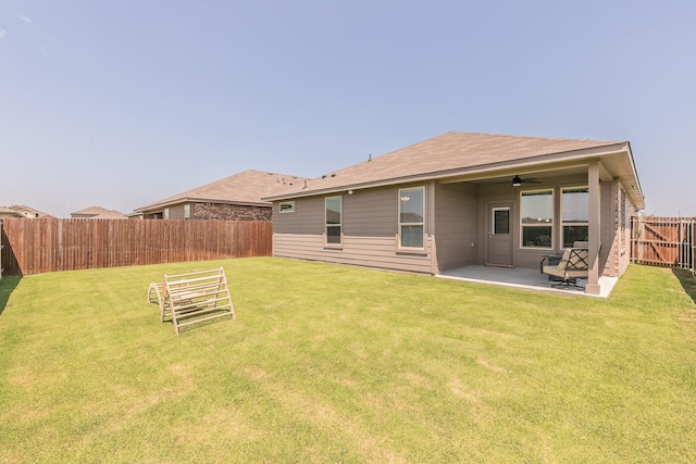 812 Holler Loop, Fort Worth, TX 76247 - back of house featuring a patio and ceiling fan