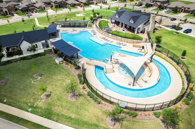 812 Holler Loop, Fort Worth, TX 76247 - aerial perspective of suburban area featuring a pool