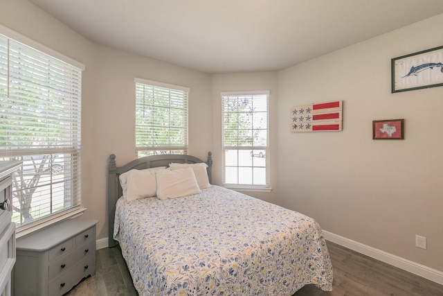 812 Holler Loop, Fort Worth, TX 76247 - bedroom featuring multiple windows, wood finished floors, and baseboards