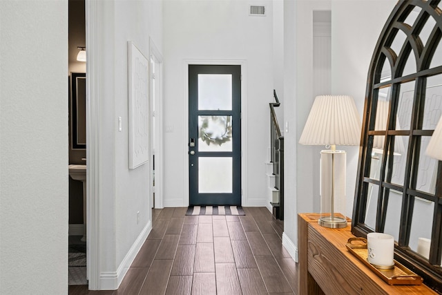 1720 Rolling Heights Ln, Fort Worth, TX 76008 - foyer featuring wood finish floors and baseboards