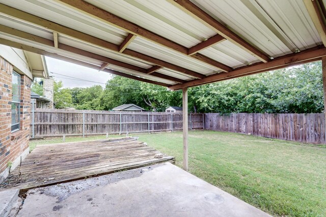 8512 Whitney Dr, White Settlement, TX 76108 - view of yard featuring a patio and a wooden deck