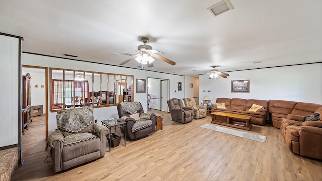 1133 Vz County Road 2205, Canton, TX 75103 - living area with ceiling fan and wood finished floors