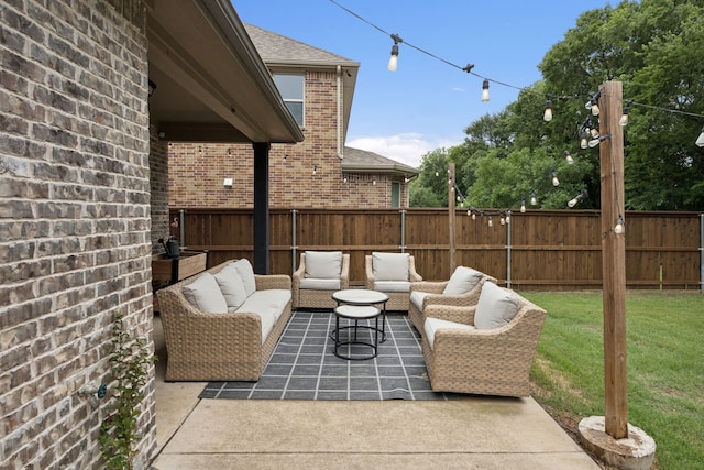 7717 Lake Worth Cv, Mckinney, TX 75071 - view of patio / terrace with outdoor lounge area