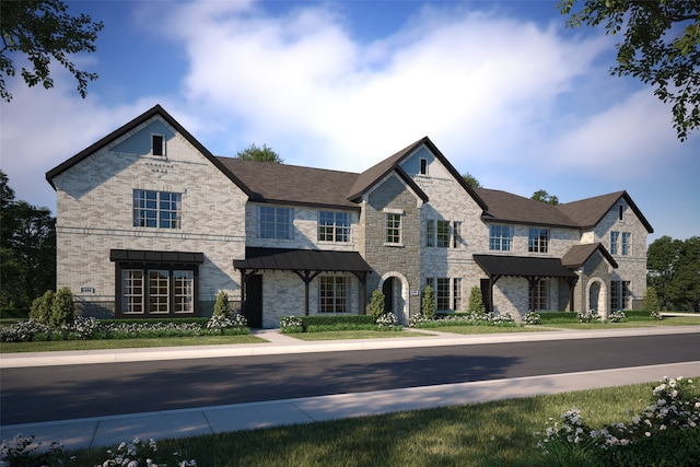 633 4th St, Argyle, TX 76226 - french country inspired facade featuring stone siding
