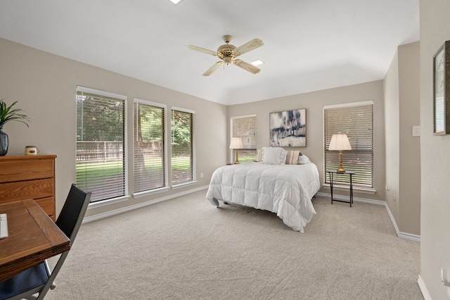 7213 Maranatha Ct, Colleyville, TX 76034 - bedroom with light carpet, baseboards, and ceiling fan