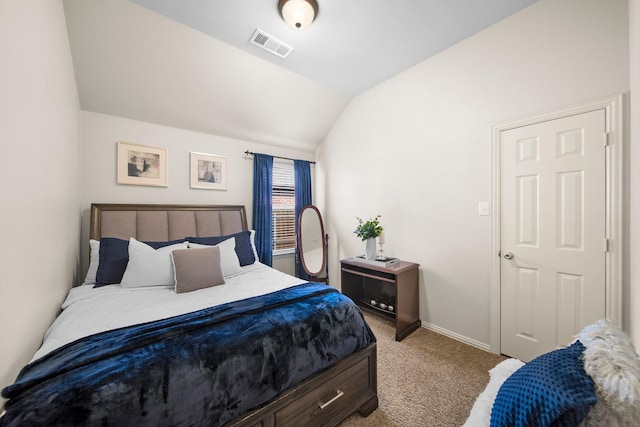 334 Hawthorn Dr, Fate, TX 75087 - carpeted bedroom featuring vaulted ceiling and baseboards