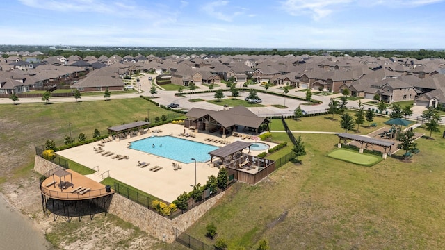 334 Hawthorn Dr, Fate, TX 75087 - aerial perspective of suburban area with a pool