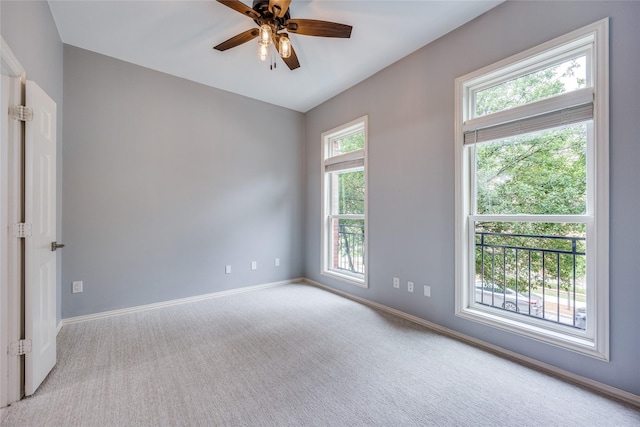 8250 Library St, Frisco, TX 75034 - carpeted spare room with baseboards and ceiling fan