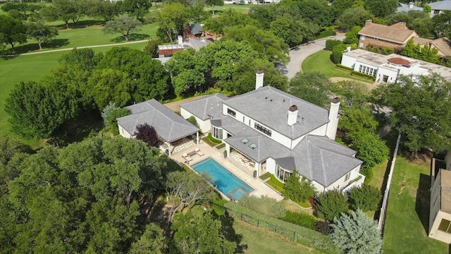 1128 Shady Oaks Ln, Westover Hills, TX 76107 - drone / aerial view of a pool area