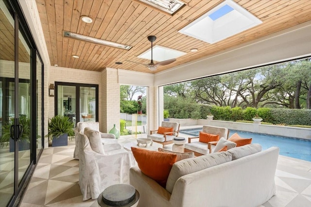 1128 Shady Oaks Ln, Westover Hills, TX 76107 - view of patio with an outdoor living space