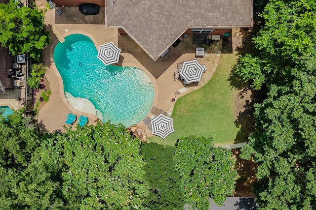 2508 Springhill Dr, Grapevine, TX 76051 - bird's eye view of a pool area