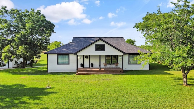 2415 Vz County Road 2624, Wills Point, TX 75169 - view of front of home with a porch, a front lawn, and a shingled roof