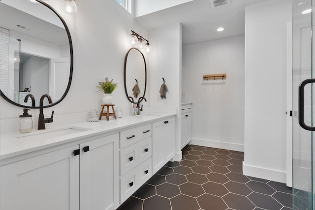 2415 Vz County Road 2624, Wills Point, TX 75169 - full bathroom with double vanity, baseboards, and recessed lighting