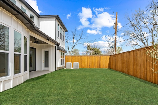 9974 Witham St, Dallas, TX 75220 - view of yard with central AC and ceiling fan