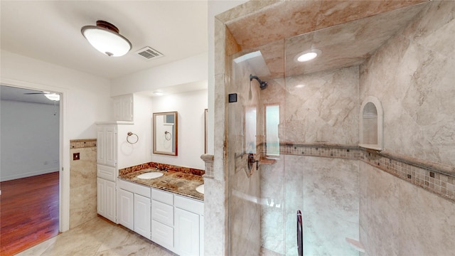 2212 Creekwood Ct, Flower Mound, TX 75028 - full bath with a shower stall and double vanity