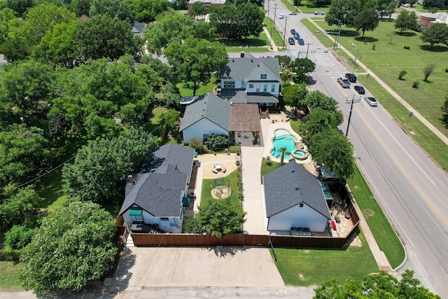 520 N College St, Waxahachie, TX 75165 - aerial view of a pool area