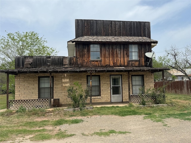 309 E Housley St, Strawn, TX 76475 - view of front of house featuring a patio area