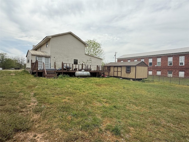 309 E Housley St, Strawn, TX 76475 - rear view of house featuring a deck