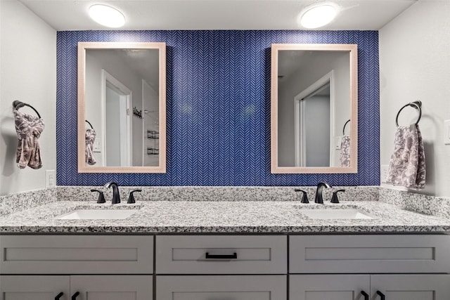 7251 Valley Dale Ct, Benbrook, TX 76116 - full bathroom featuring double vanity