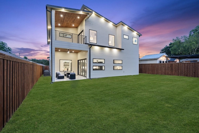 4233 Skillman St, Dallas, TX 75206 - back of house with a balcony, outdoor lounge area, a patio, and cooling unit