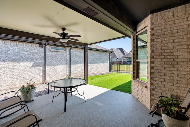 7700 Cerrito Trl, Fort Worth, TX 76123 - view of patio / terrace with ceiling fan