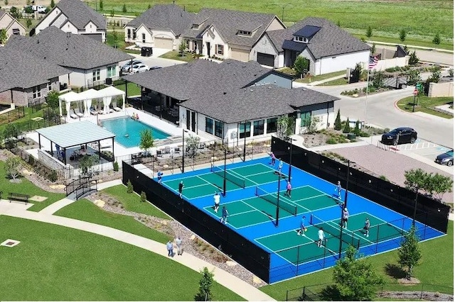 7700 Cerrito Trl, Fort Worth, TX 76123 - aerial view of residential area featuring a pool area